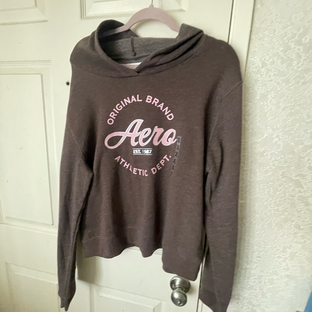 Aero Aeropastle brown hoodie sweatshirt NWT SZ XL